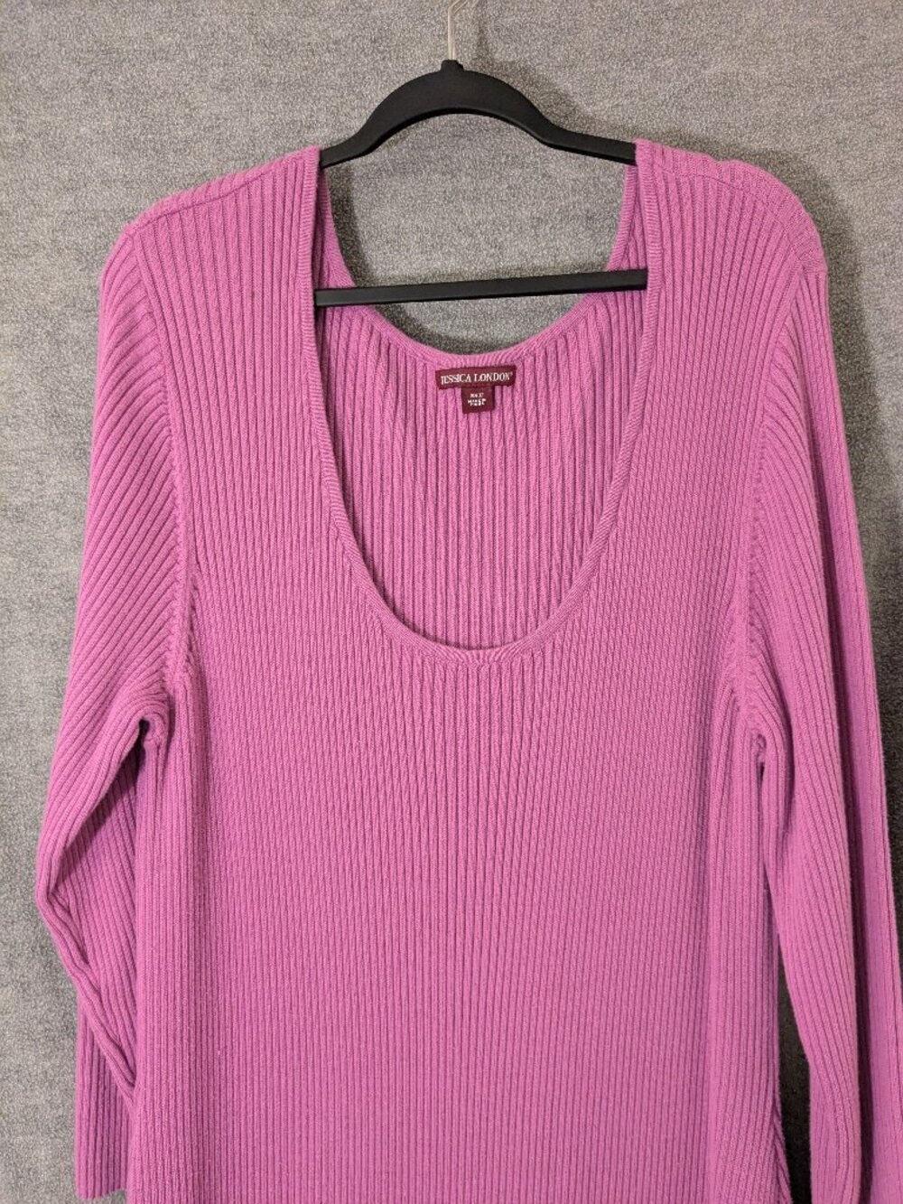 Plus Size 3-4X Seductive Cotton Knit Purple Dress 44-60" Chest